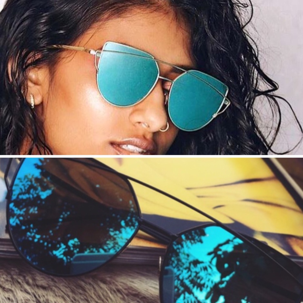 Blue Sky Mirrored Sunglasses - Picture 2 of 3